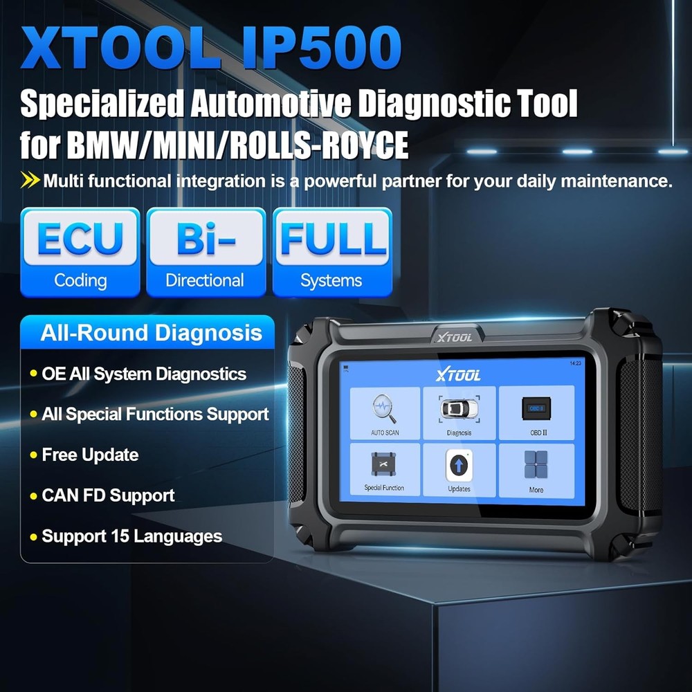 XTOOL IP500 for BMW All System Bidirectional OBD2 Scanner Diagnostic Tool Coding