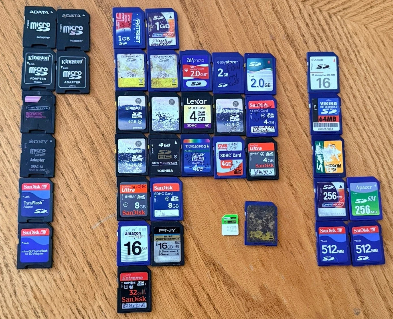 8MB 16MB 32MB 64MB 128MB 256MB 512MB 1GB 2GB 4GB 8GB 16GB SD Card FREE SHIPPING*