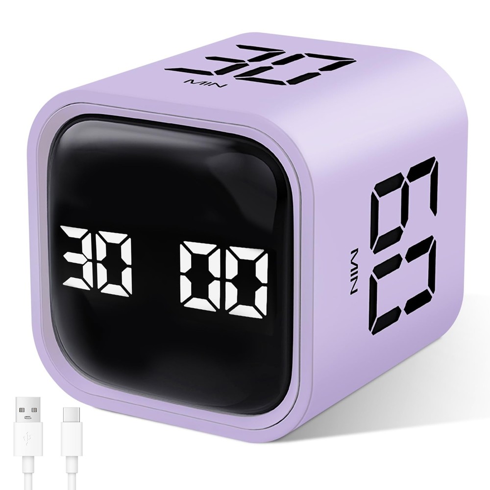 GuDoQi MultiFunction Cube Timer, 5/10/30/60 Min & Custom Count Down, Included...