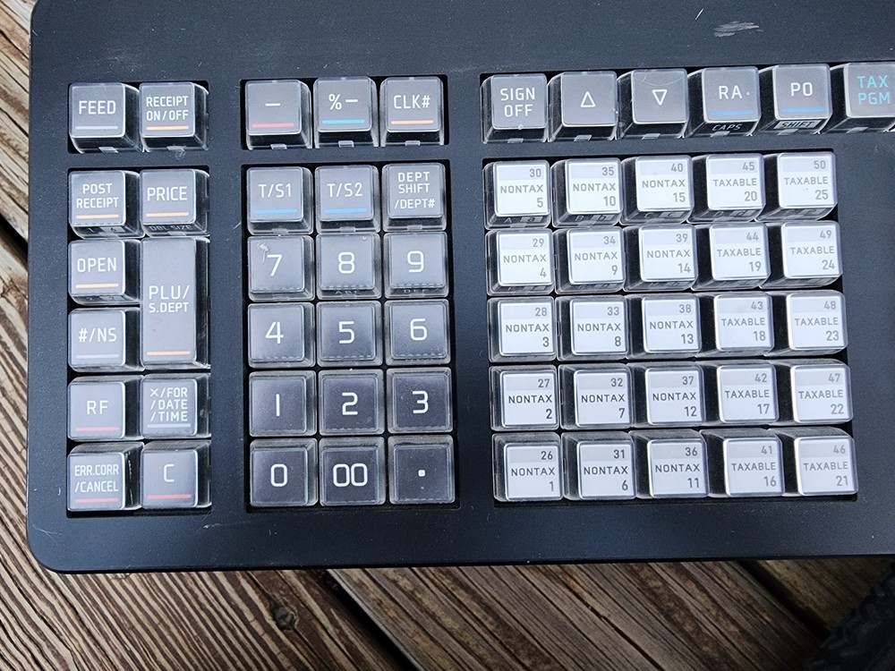 Casio SR-S820 Cash Register. Working. Operator and Programming Keys.