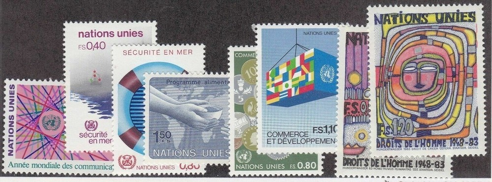 United Nations GENEVA 1983 Complete Year Set #113-120 MNH Singles
