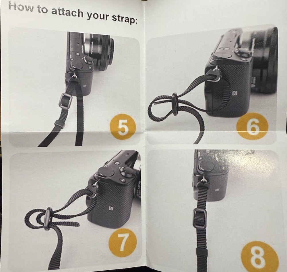 Camera Strap PU Leather Adjustable Camera Neck Strap Black