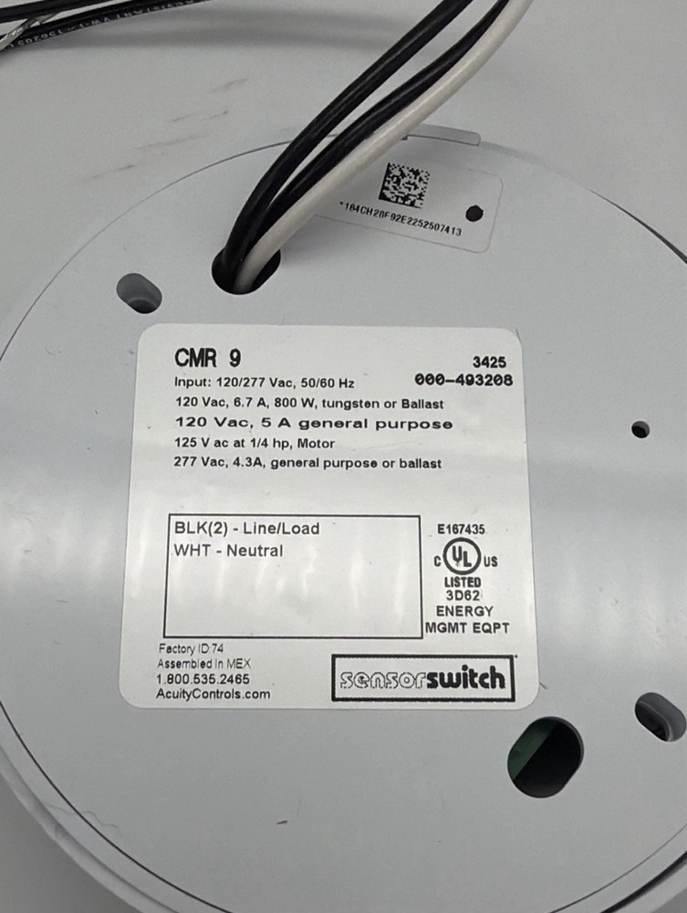 SensorSwitch CMR 9 Ceiling Mount Occupancy Sensor Passive Infrared AC