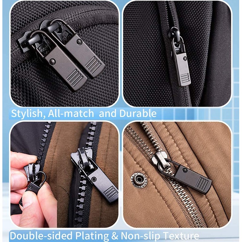 4 PCS Detachable Zipper Pull Replacement Zippers Pull Tabs Zipper Sliders Repair