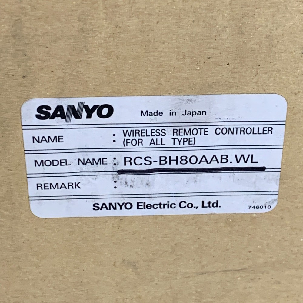 ORIGINAL Sanyo RCS-SH1AAB Mini Split Remote Controller & Receiver RCS-BH8AAB.WL