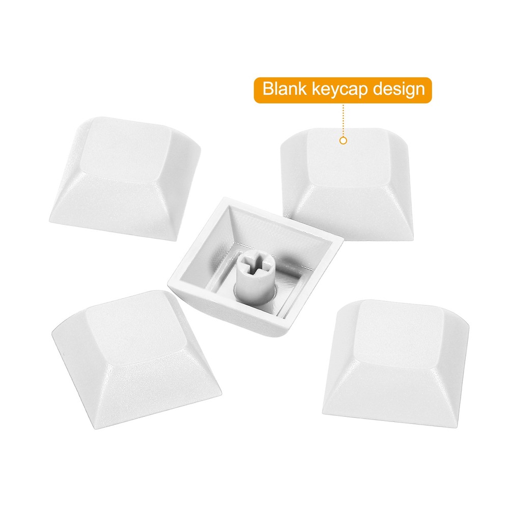 10Pack 1U Blank Keycaps Universal Mechanical PBT Keyboard Replacement White