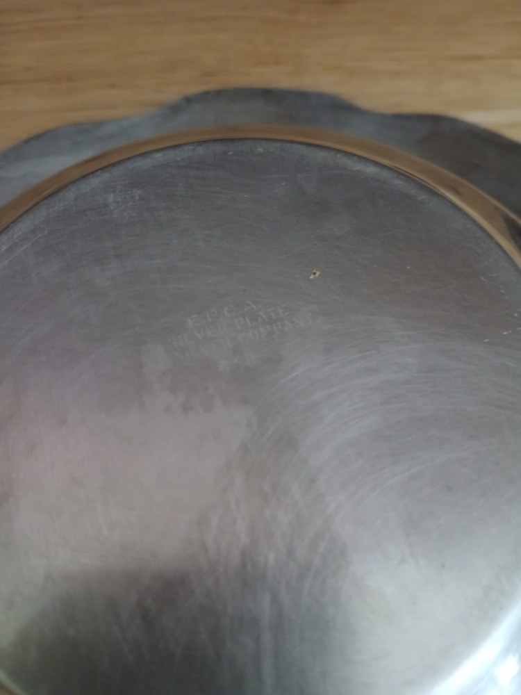 Poole Silver Co Silverplate Scalloped Candy Dish