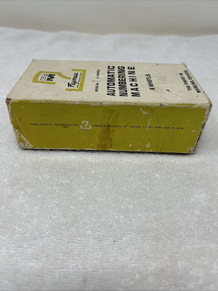 Faymus Automatic Numbering Machine Numerator Model 6 Wheels UNTESTED‼️