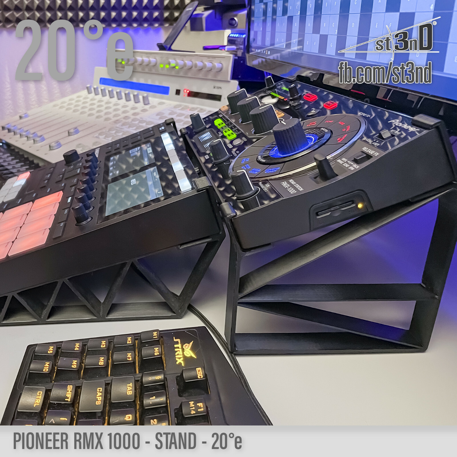 STAND for PIONEER RMX-1000 20° elevated - 3D printed - 100% Buyer Satisfaction