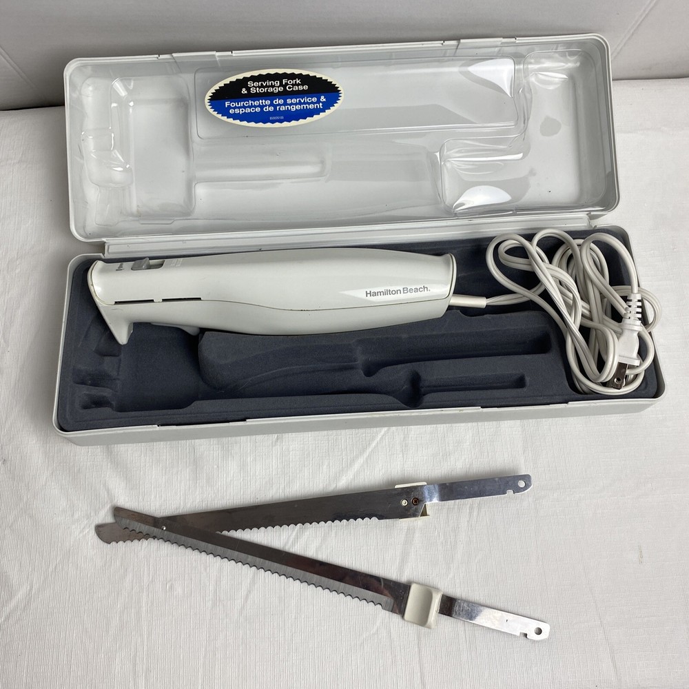Hamilton Beach Electric Carving Knife Missing Fork, With Storage Case Working
