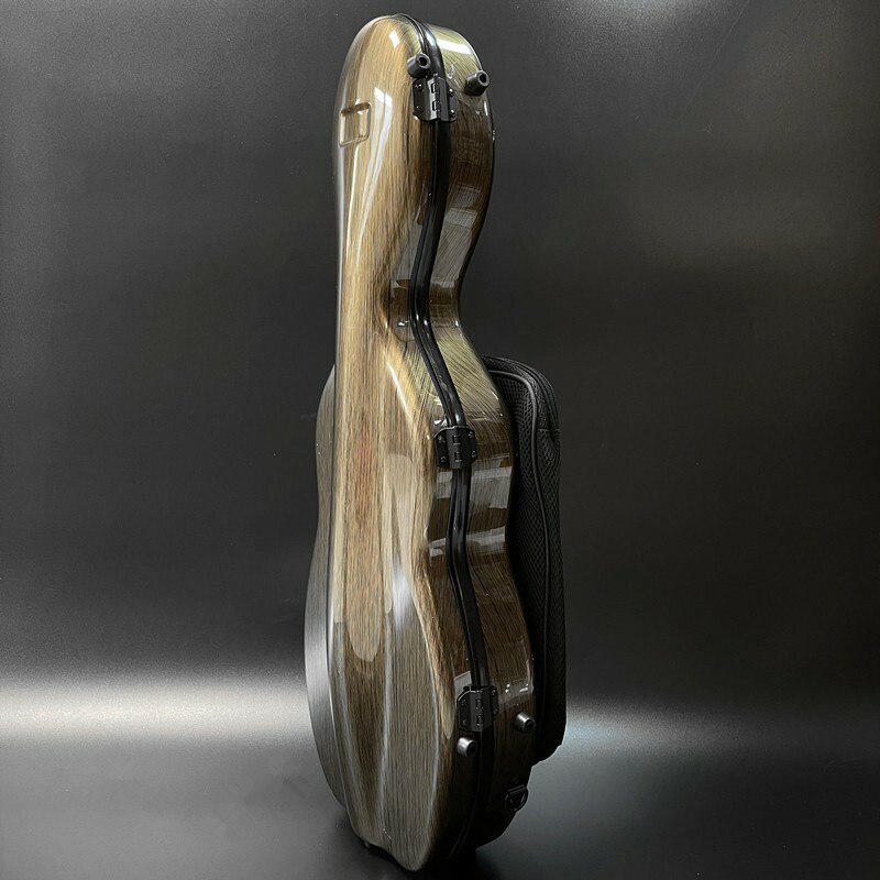 High quality Cello Shaped Full Size coffee Compound carb Violin Case Strong