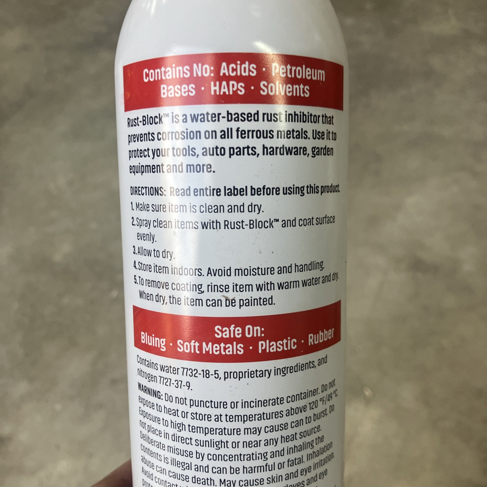 2 RB018 Rust-Block Water-Based Rust Inhibitor, Corrosion Inhibitor, 12 oz