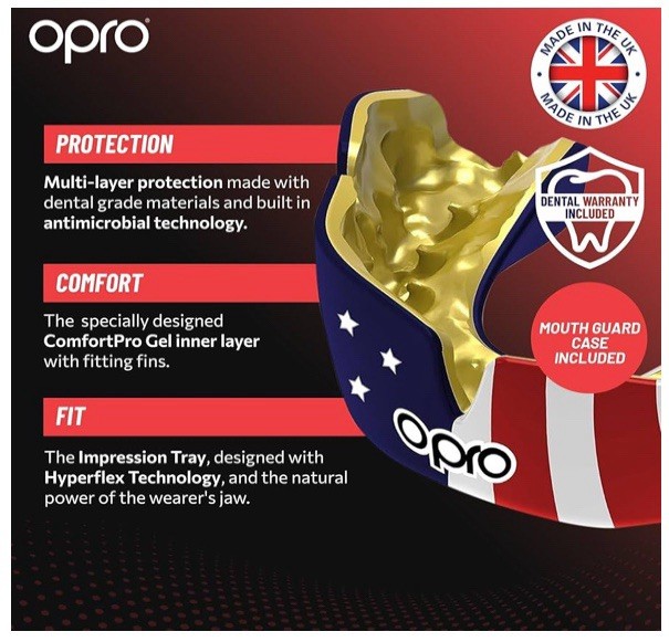 Clear Opro Mouthguard Instant Custom-Fit Ages 10+