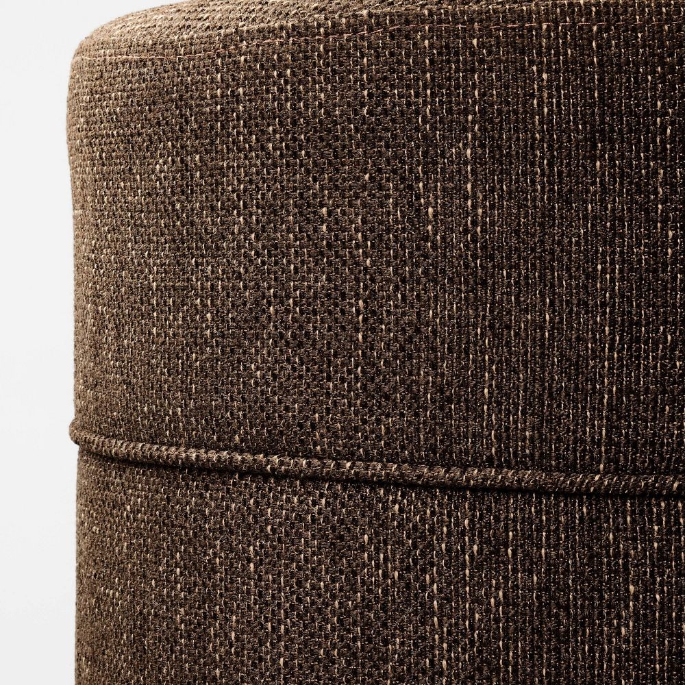Catalina Round Ottoman Brown - Threshold designed with Studio McGee