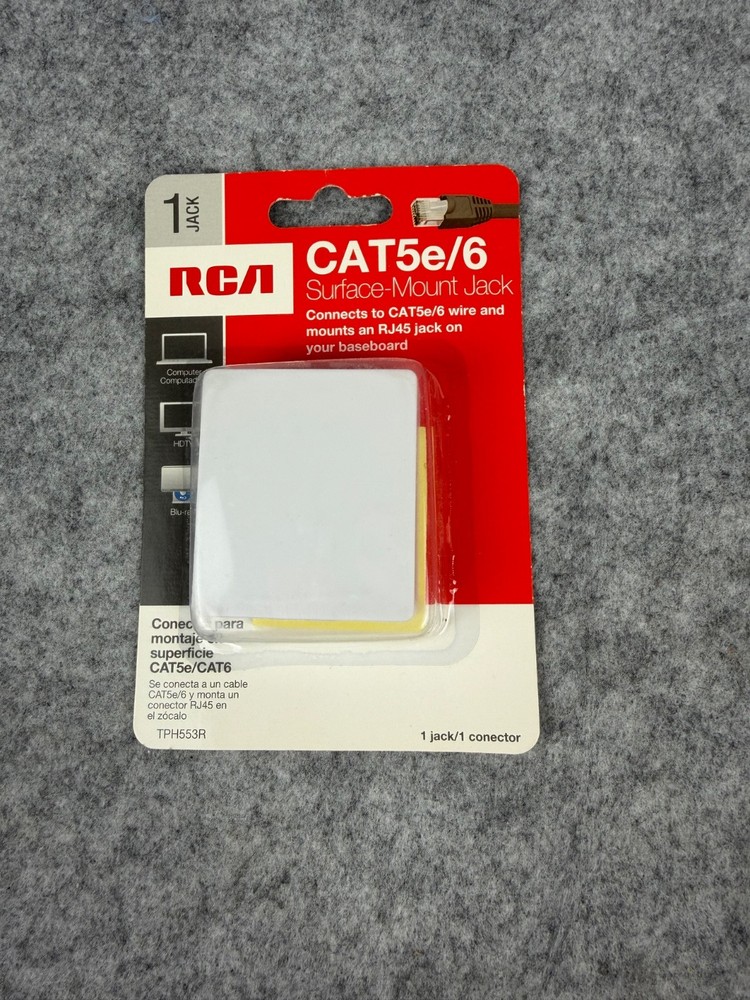 RCA CAT 5E/6 Surface Mount Jack for RJ45 New