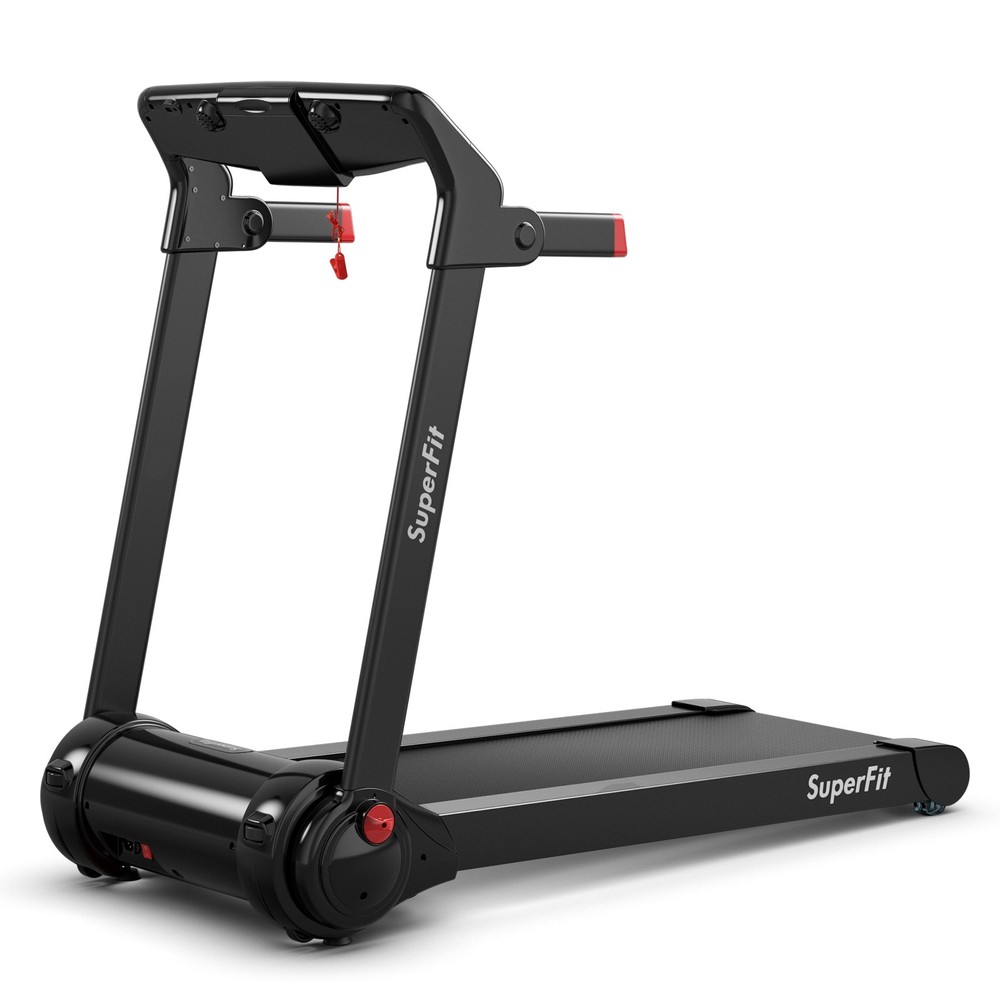 SuperFit 3HP Foldable Electric Treadmill Running Machine Speaker Red