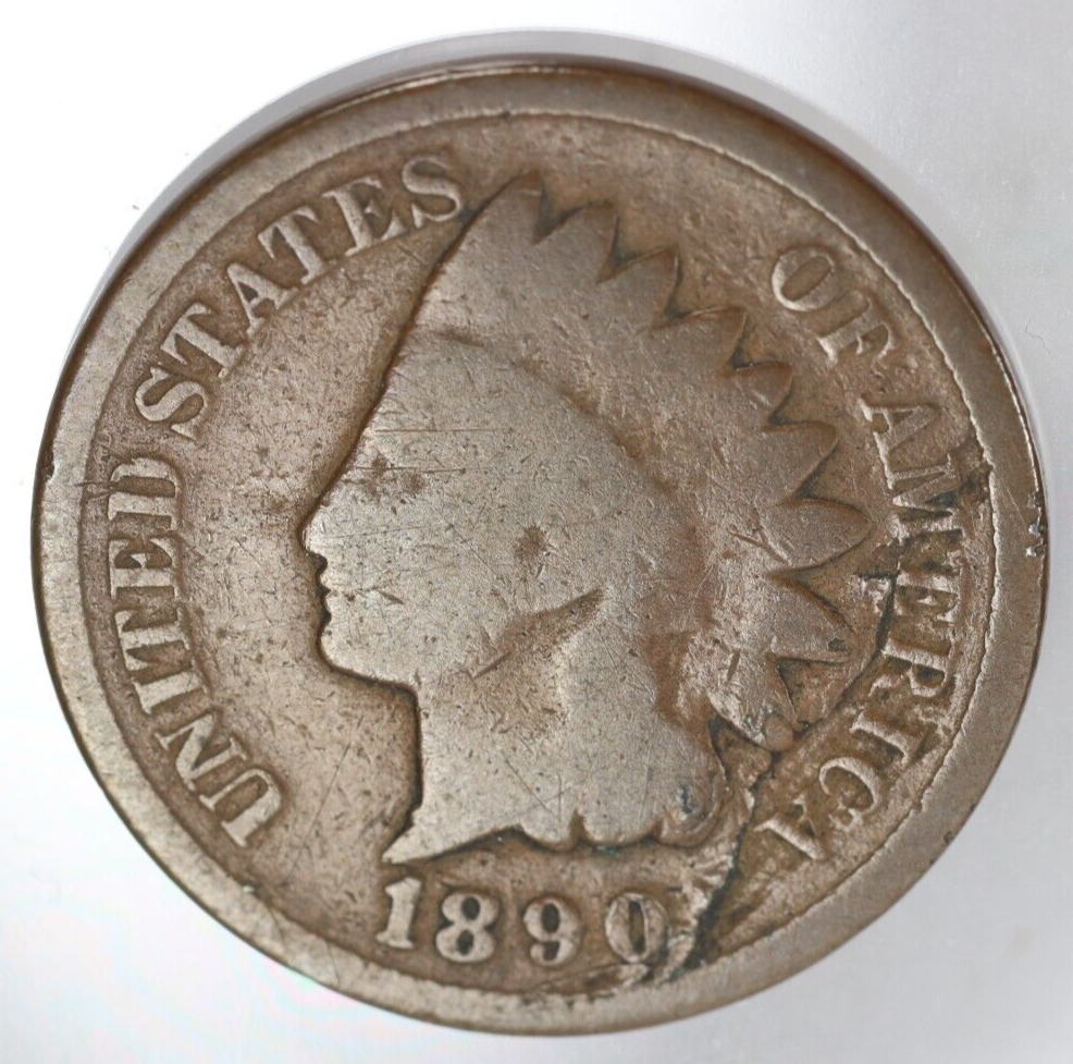 1890 Indian Head Cent Penny Lamination Error