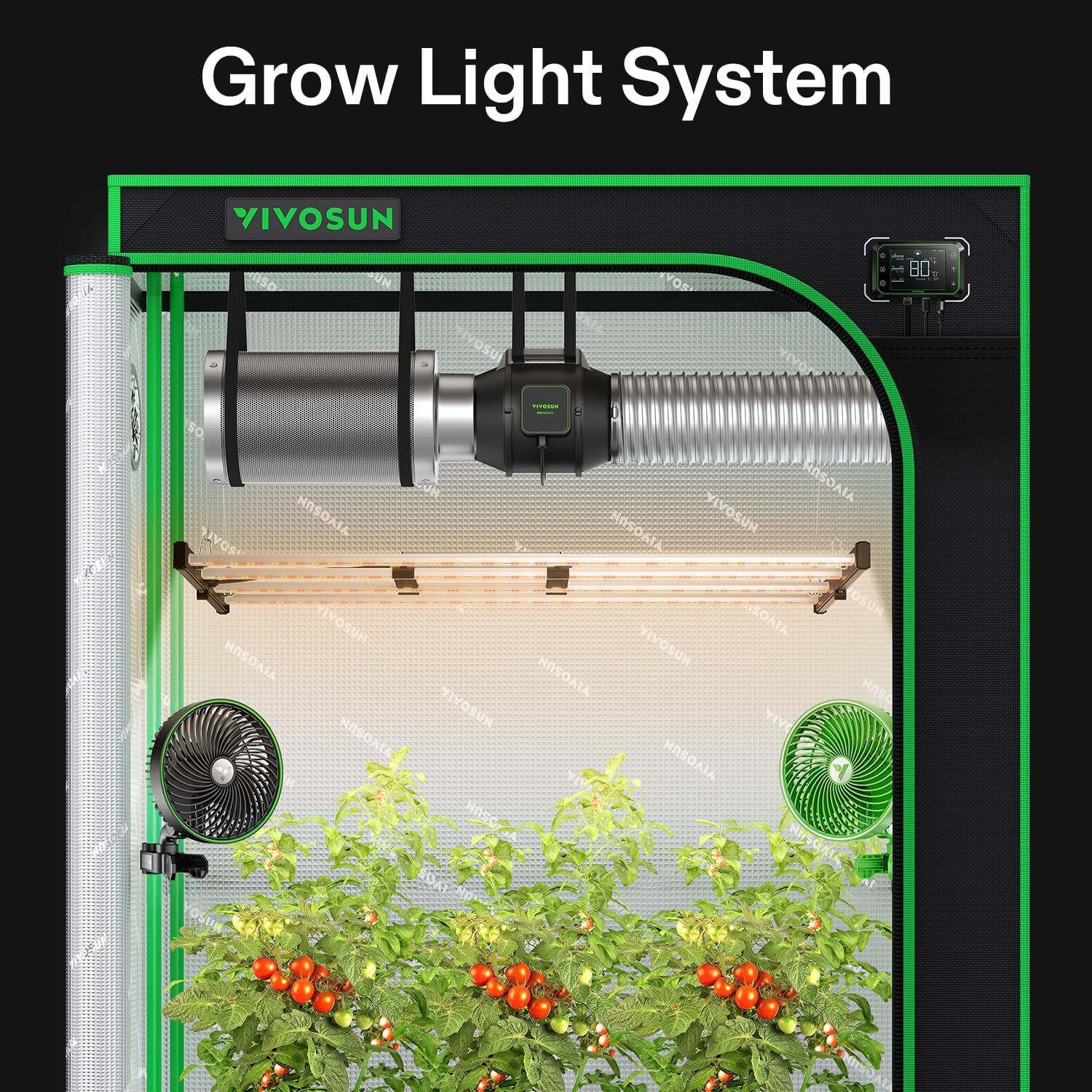 VIVOSUN 300W-650W LED Grow Light Bar Full Spectrum Dimmable for Grow Tent Plants