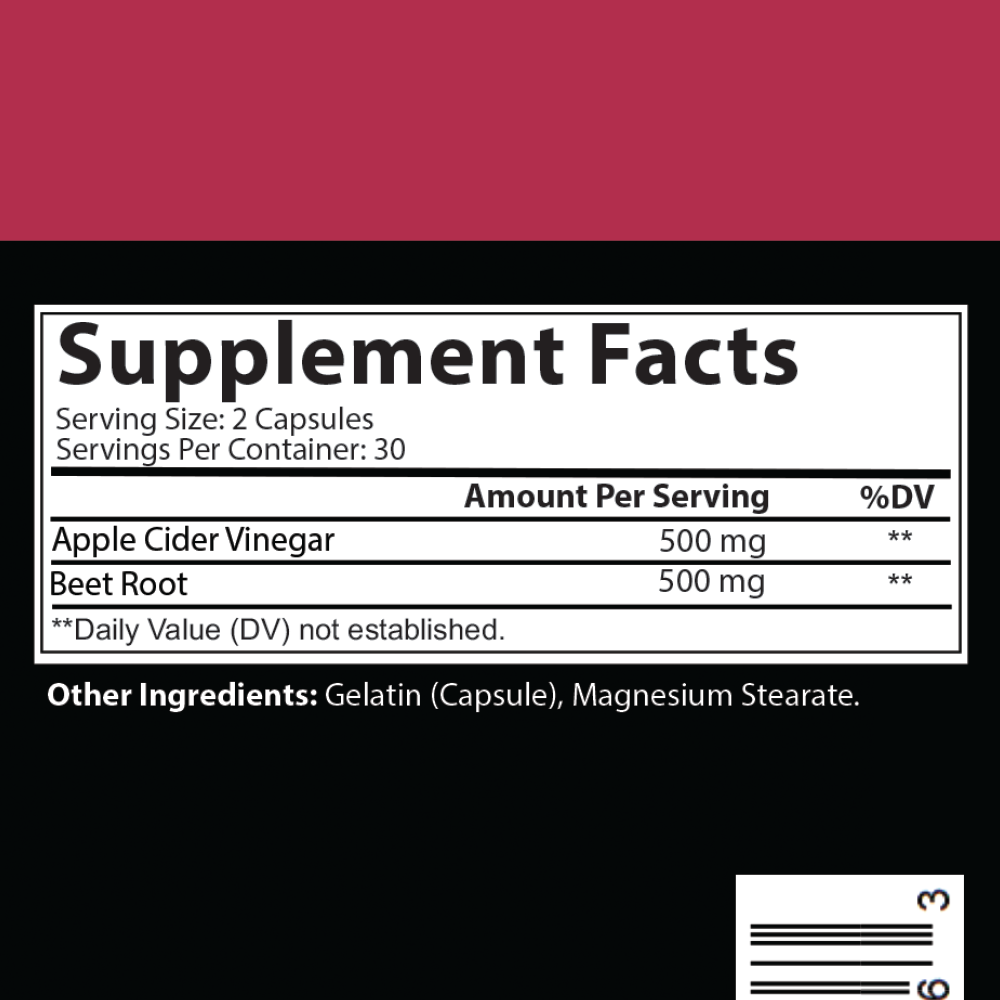 Angry Supplements Apple Cider Vinegar ACV + Beet Root Healthy Circulation 2PACK