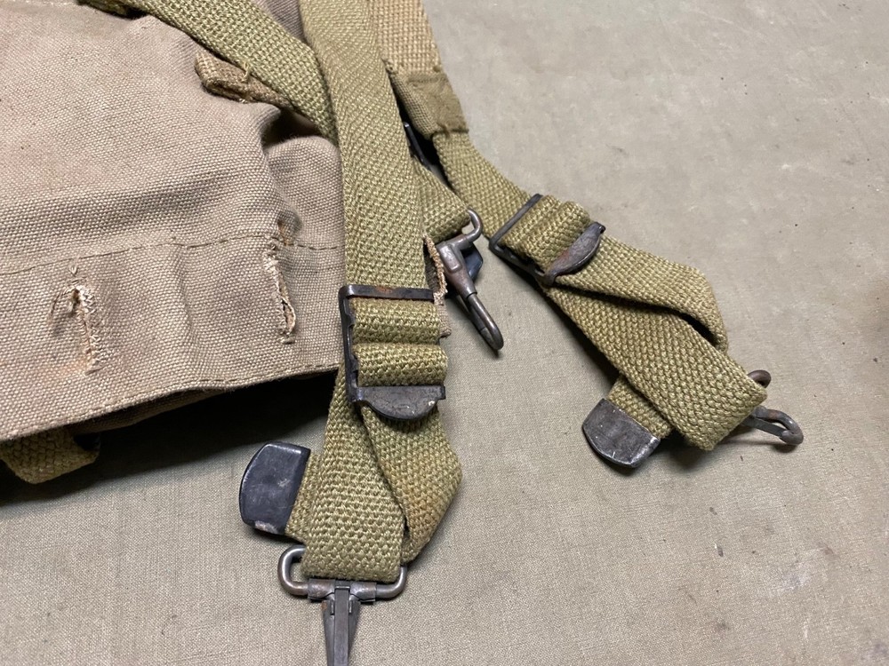 ORIGINAL WWII US ARMY M1942 COMBAT FIELD HAVERSACK BACKPACK-OD#3