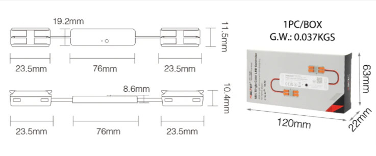 MLR2 - Mini Single Color LED Controller (2.4GHz)