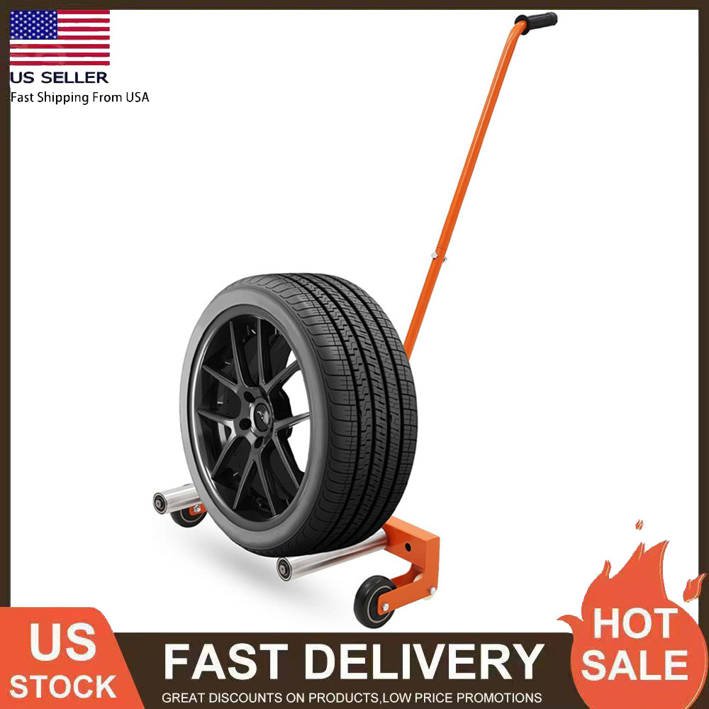 330LB Tire Wheel Dolly Adjustable Rolling Tire Dolly Tire Lift Moving Cart Dolly