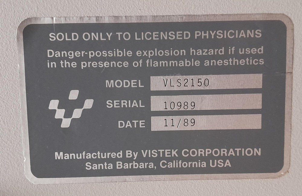 VISTEK VLS2150 PRECISION LIGHT SOURCE DEVICE ! R713 G