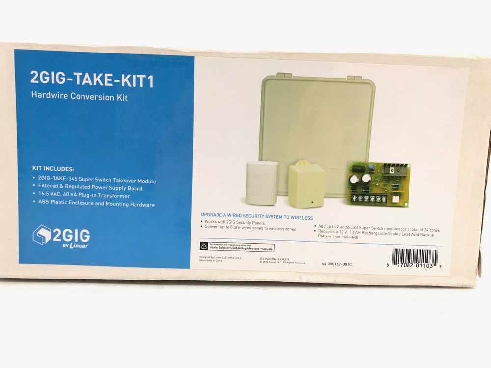 NEW Linear 2GIG-TAKE-KIT1 Wired-to-Wireless Security Alarm Conversion Kit