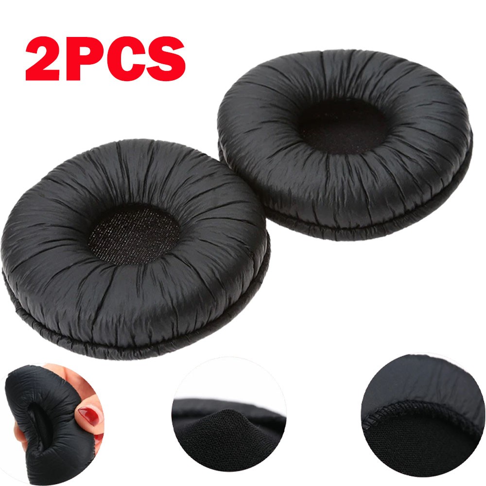 2Pc Black Replacement Earpad Ear Cushion Pads For Sony MDR-V150 V250 V300 ZX100