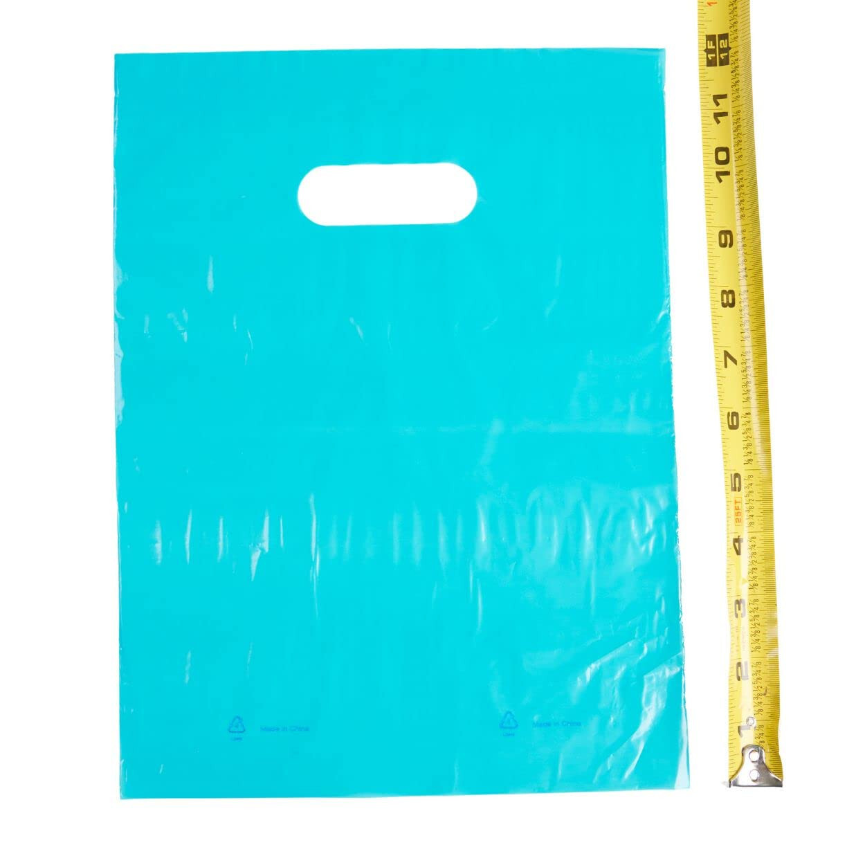 Plastic Bags 1000 Blue Shopping Merchandise Die Cut Handles 9 x 12" Diecut