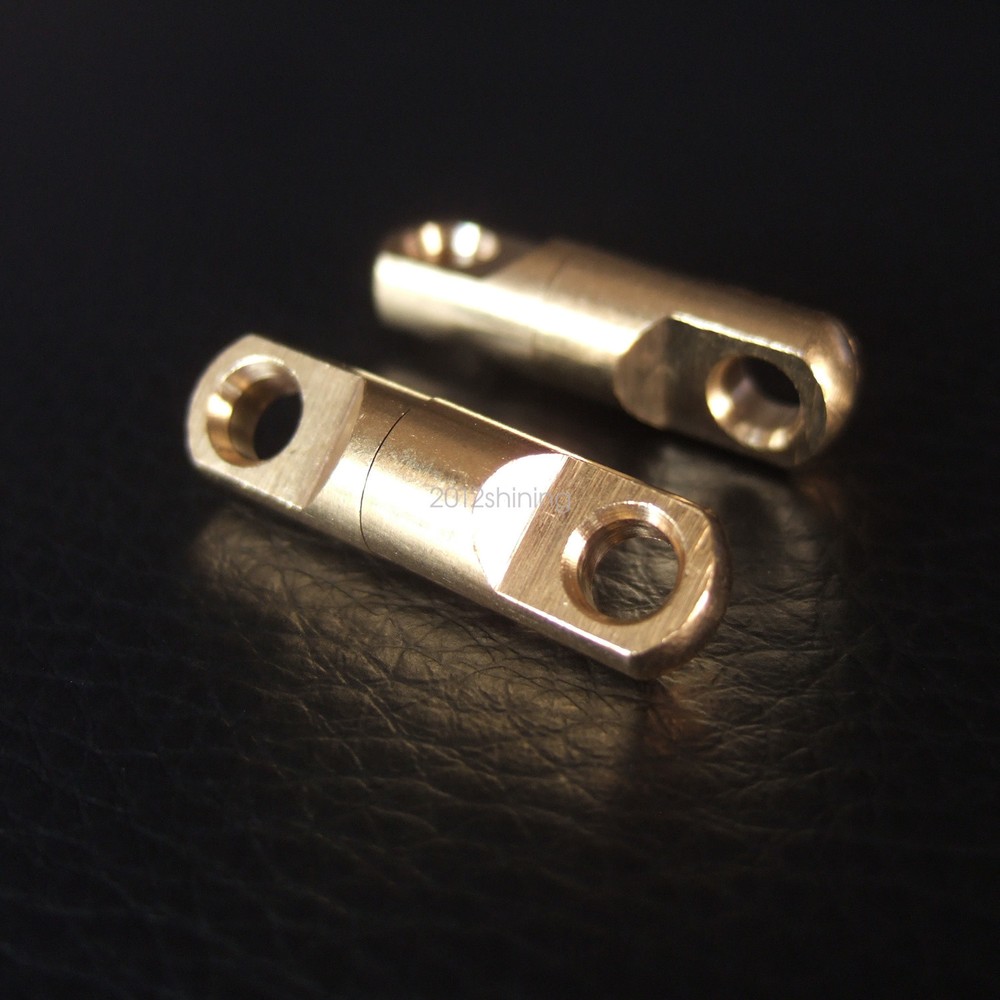 Solid Brass Double Swivel Round Eye connector Leathercraft KeyChain