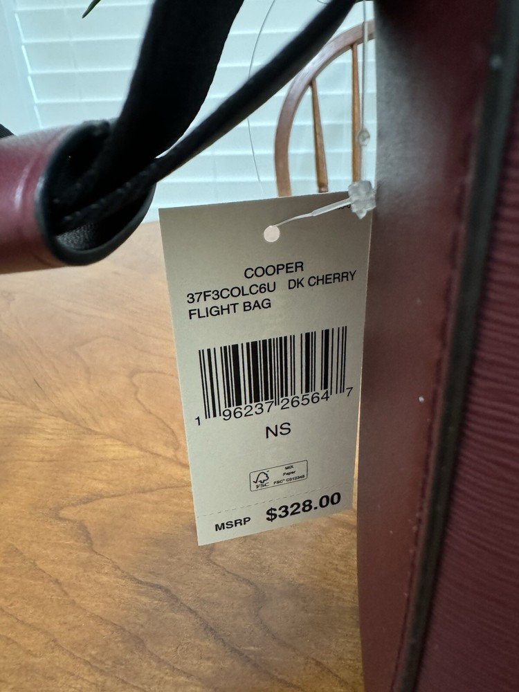 Michael Kors Cooper Flight Bag Dark Cherry NWT