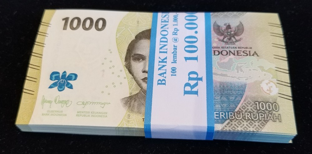 Indonesia 100x 1000 Rupiah 2022 UNC FULL BUNDLE