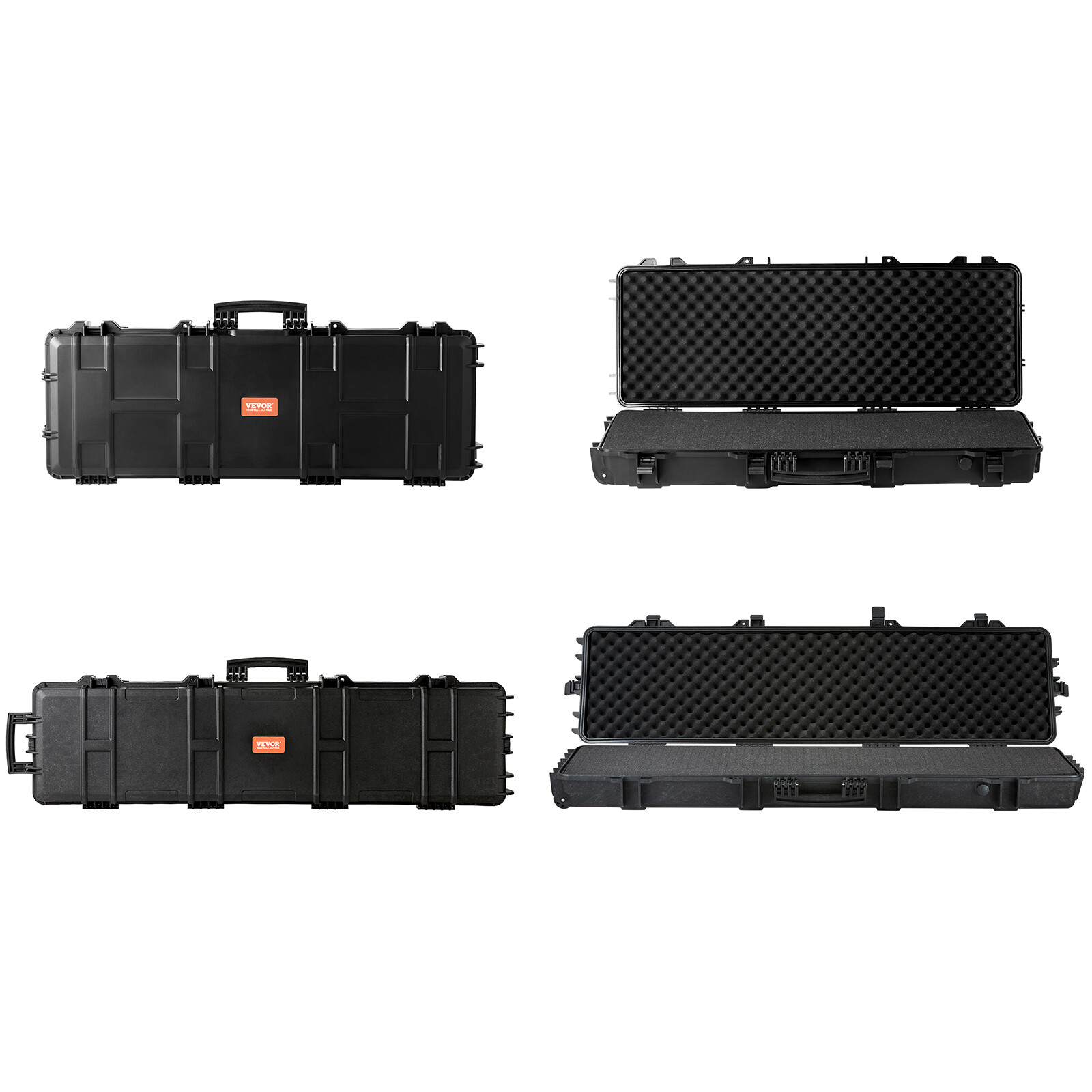 VEVOR Rifle Case Rifle Hard Case 42" 50" with 3 Layers Fully-protective Foams