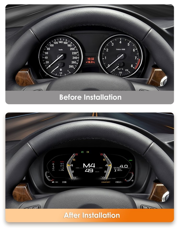 For BMW 3 Series E90/E91/E92/E93 2005-2012 Car LCD Digital Dashboard Instrument