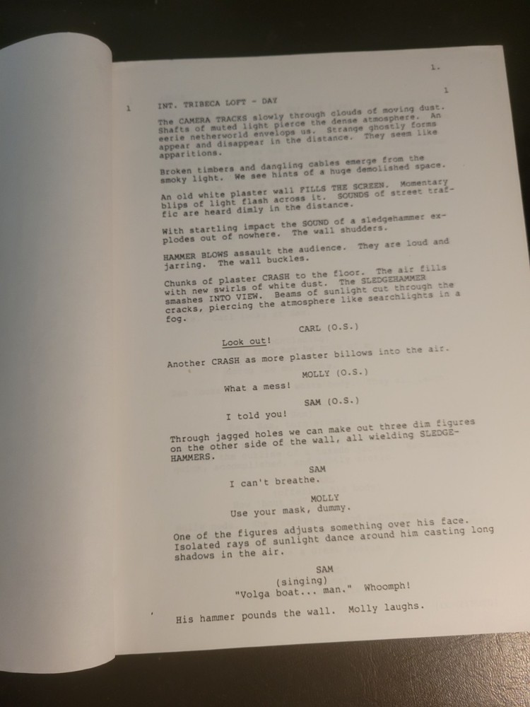 RARE 1989 GHOST Screenplay - 1st Draft Rewrite - Production Copy #63 - Casting C