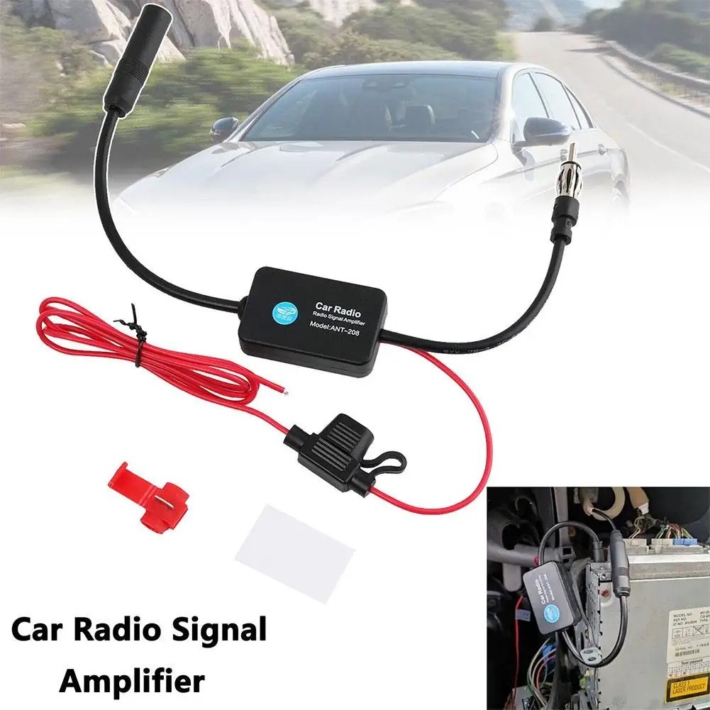 Car Auto Stereo FM & AM Radio Signal Antenna Aerial Signal Amp Amplifier Booster