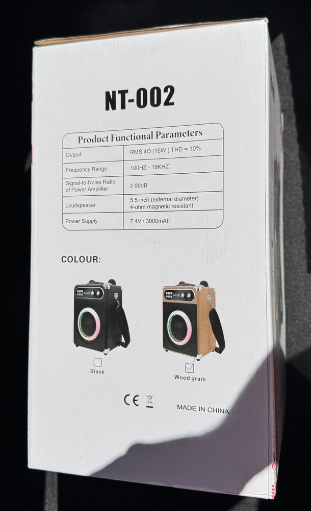 Wireless Karaoke Machine System Portable Bluetooth 5.1 Speaker W/ 2 Microphone