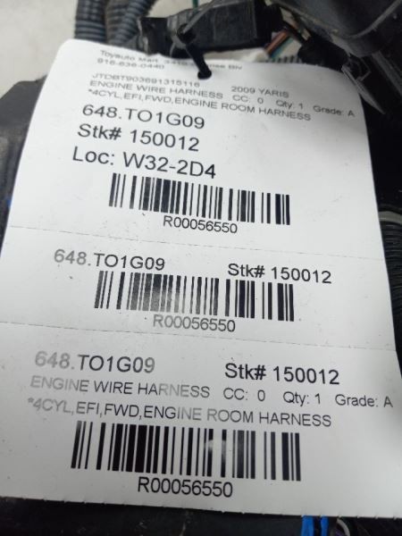 2009 TOYOTA YARIS ENGINE WIRE HARNESS