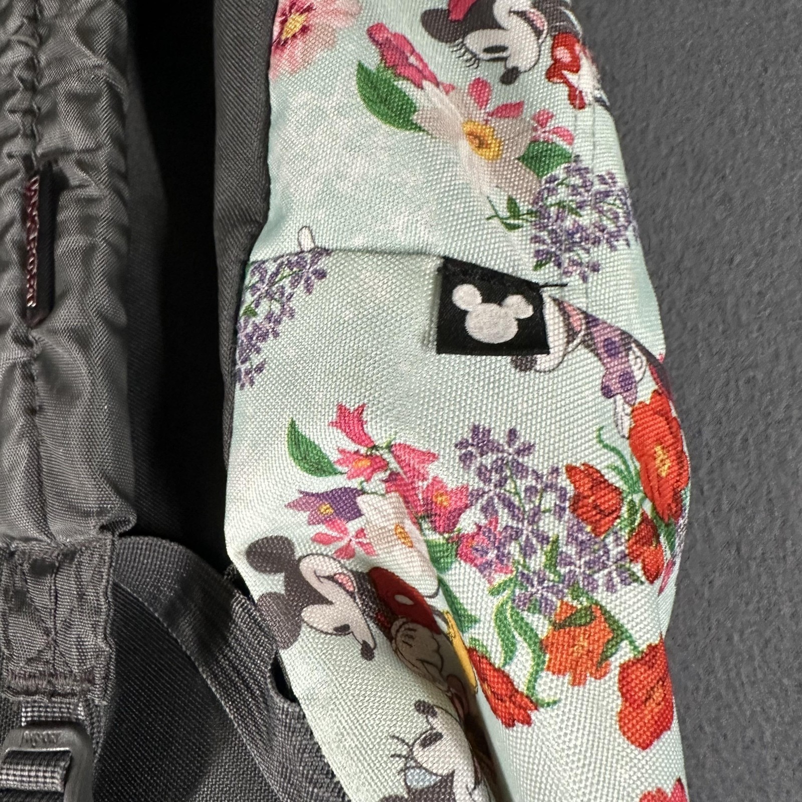 JanSport Disney Superbreak Backpack 18in Mickey Minnie Floral Print Multicolor