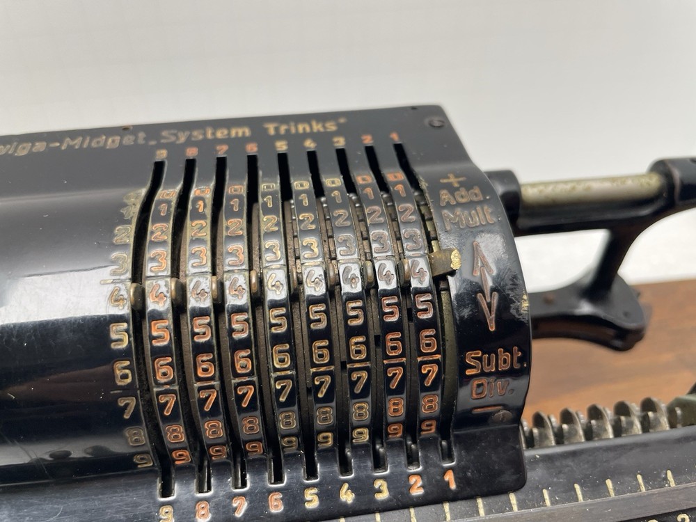 BRUNSVIGA MIDGET SYSTEM TRINKS CALCULATOR ADDING MACHINE 70062 GRIMMENATALIS