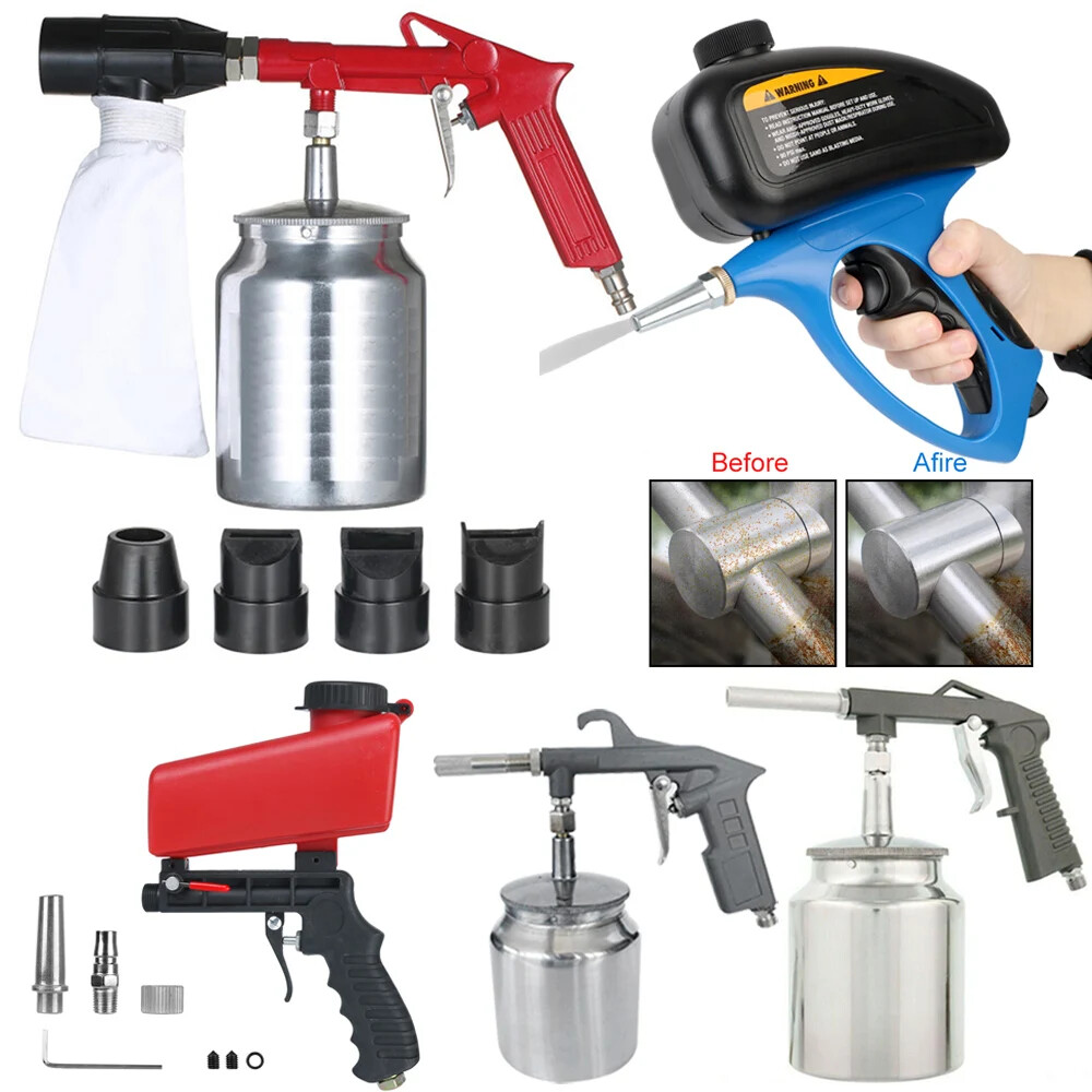 Pneumatic Anti-rust Sand Blasting Machine Kits Portable Adjustable Sandblasting