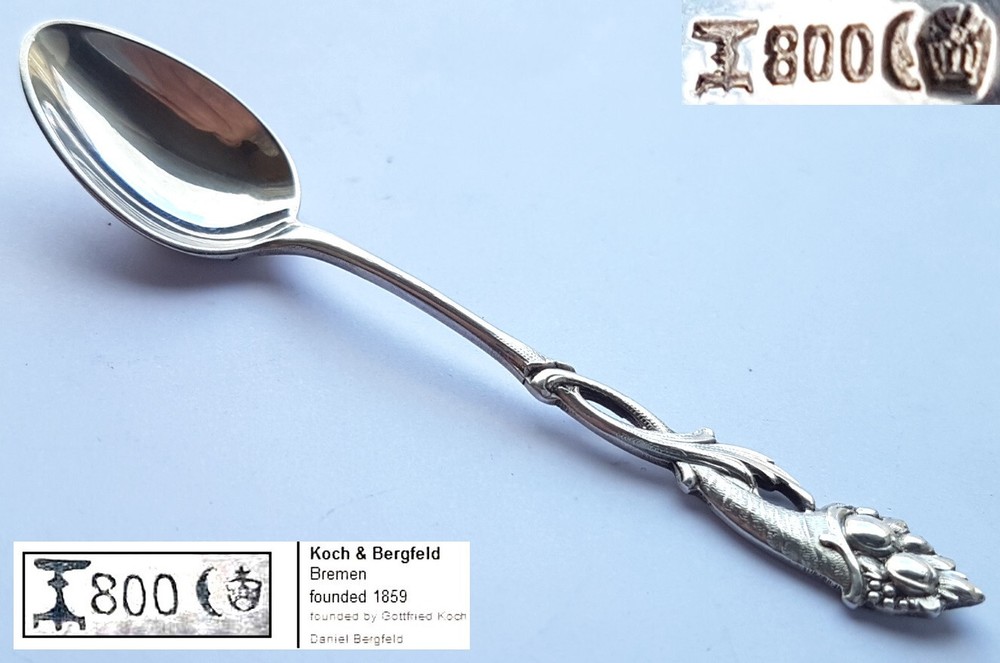 Spoon, KOCH & BERGFELD, Cornucopia, 800 Silver, around 1950 M717