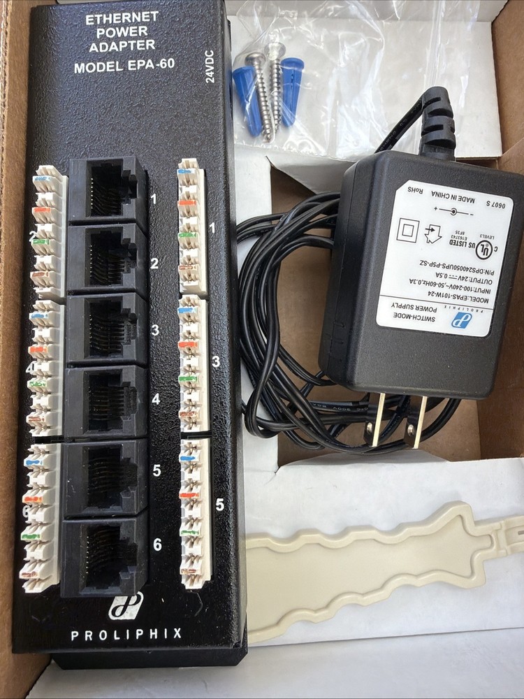 Proliphix EPA-60 Ethernet Power Adapter With Crimp Tool And A/C plug