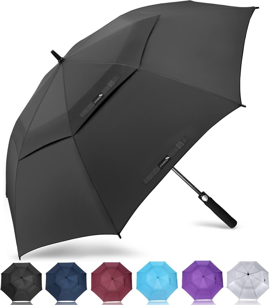 Golf Umbrella Windproof, Extra Large Oversized Heavy Duty Double Canopy for R...