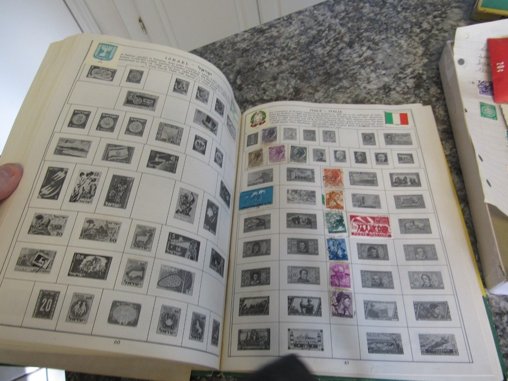 My First Stamp Album Vintage 1960 Minkus Publications Includes Many Stamps