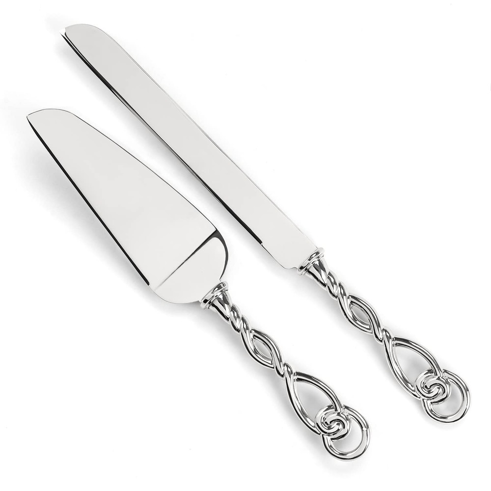 Cake Knife and Server Set, Standard, Love Knot