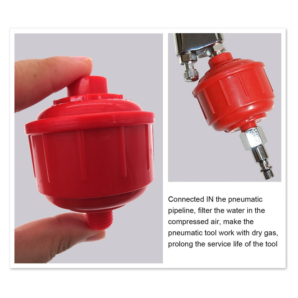 10PCS Disposable Spray Filter Red Wear Resistant 1/4in Thread Plastic