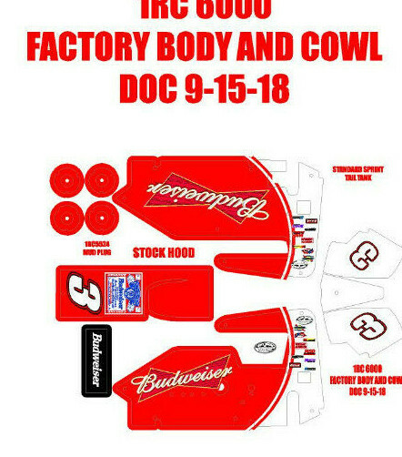1RC MIDGET WRAP BUDWEISER THEME CUSTOM WRAP