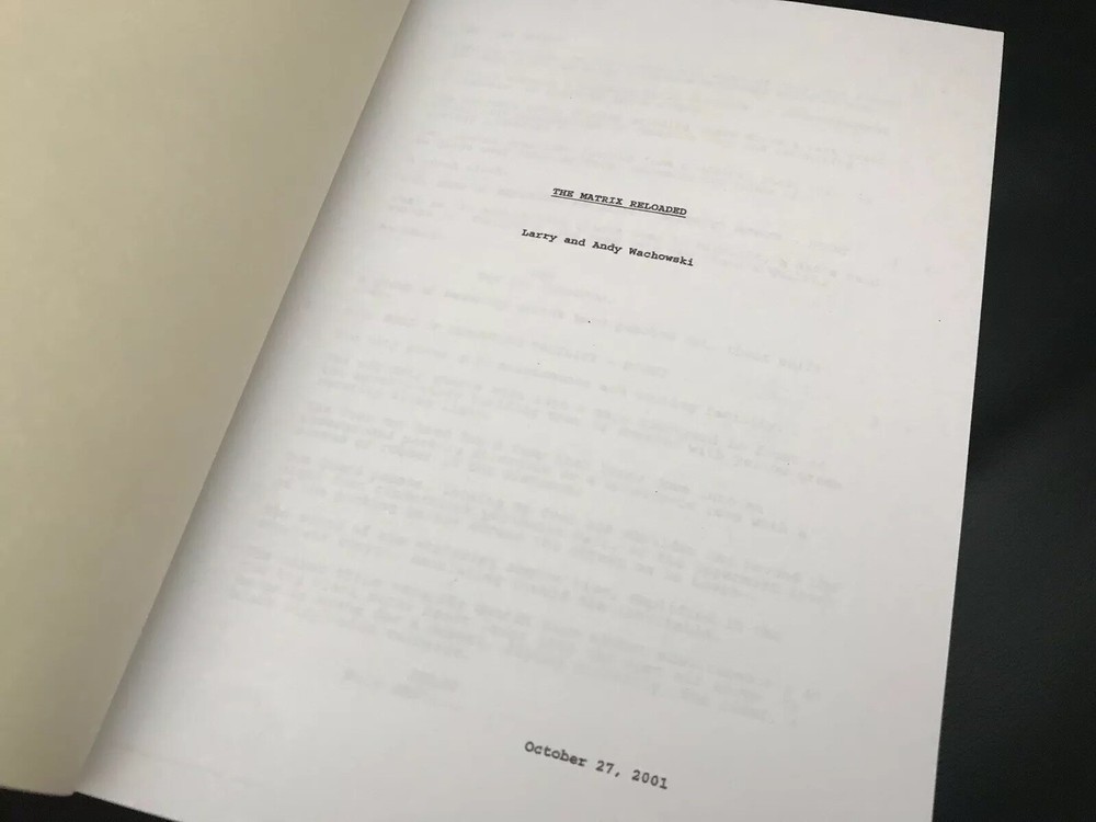 Warner Bros. THE MATRIX TRILOGY Rare Script SCREENPLAY SET Collection